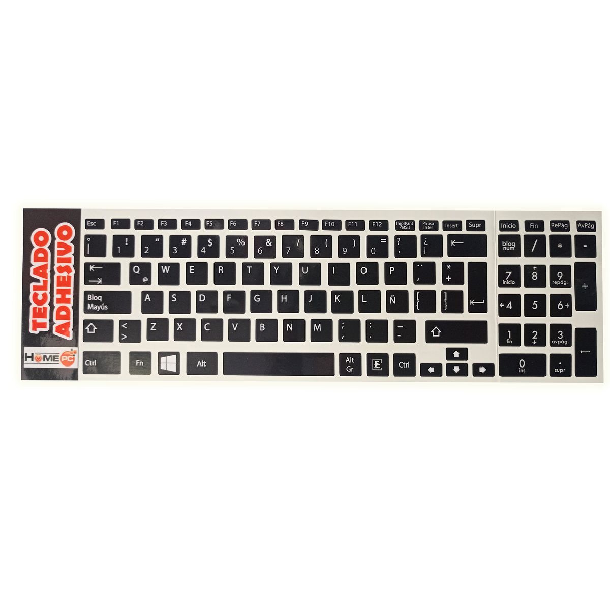 GENERICO - Sticker Letras Adhesivas Teclado Con Numérico En Español