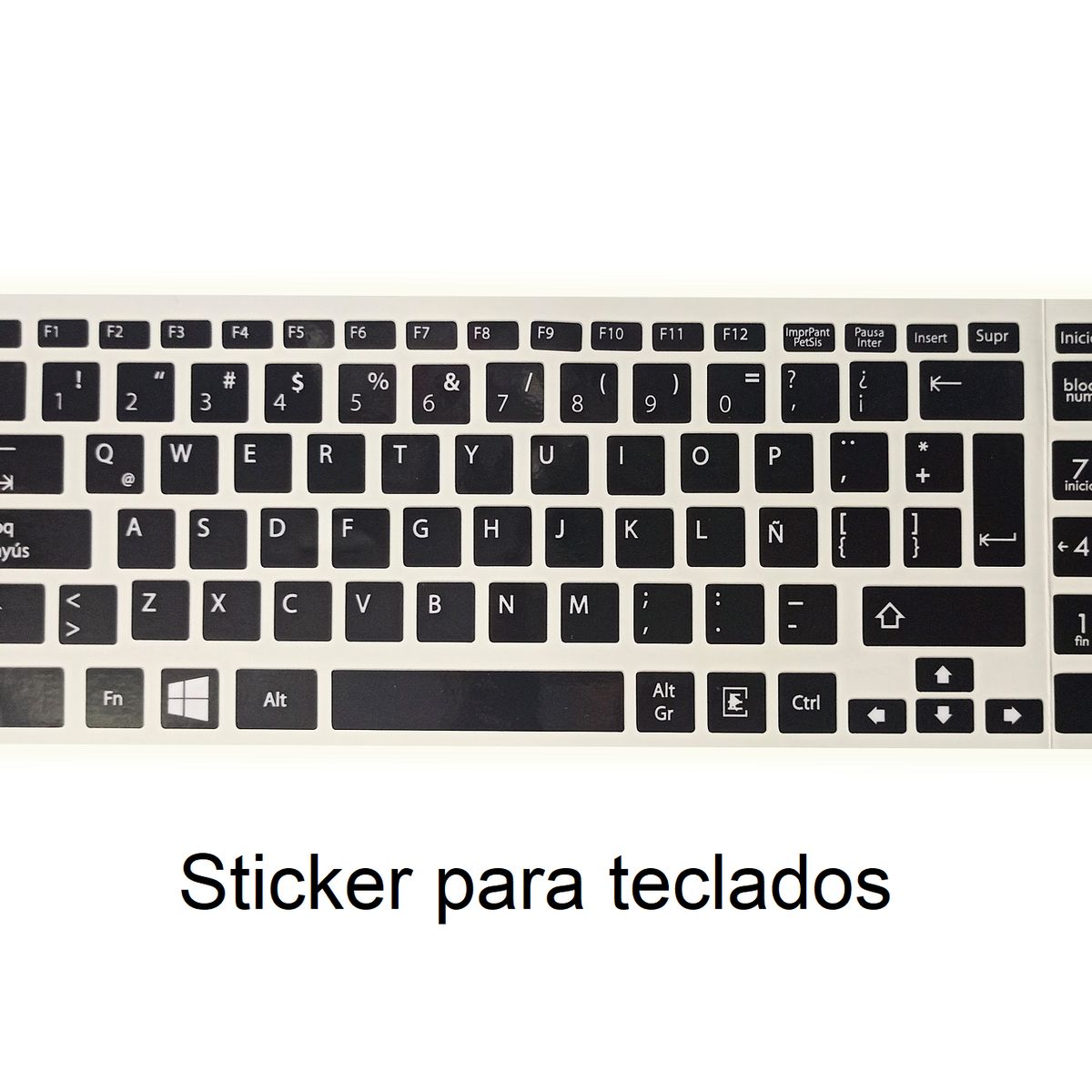 GENERICO - Sticker Letras Adhesivas Teclado Con Numérico En Español