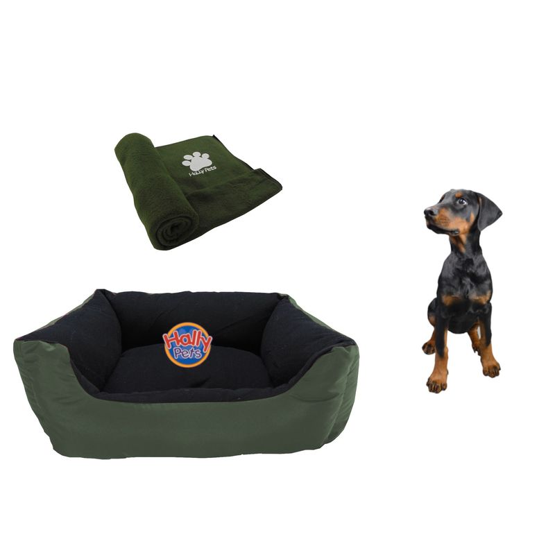 HALLY PET - Cama impermeable mediana  cobija térmica grande