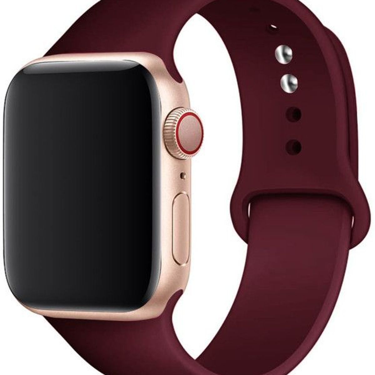 GENERICO - Correa de silicona para AppIe Watch Series 38-40-41mm talla ML Vinotinto