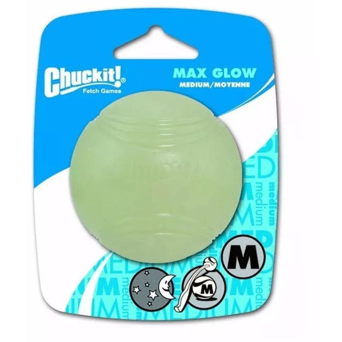 PETMATE - Chuckit Max Glow Juguete Perros Fluorecente Talla M
