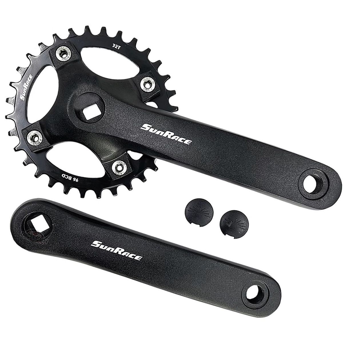 SUNRISE - Plato Biela Bicicleta 32D Sunrace Monoplato 9Velocidades Mtb