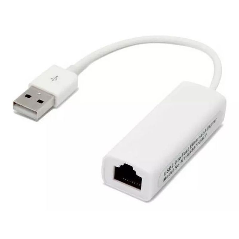 GENERICO - Adaptador USB 2.0 a Ethernet Rj45 10/100 Mbps