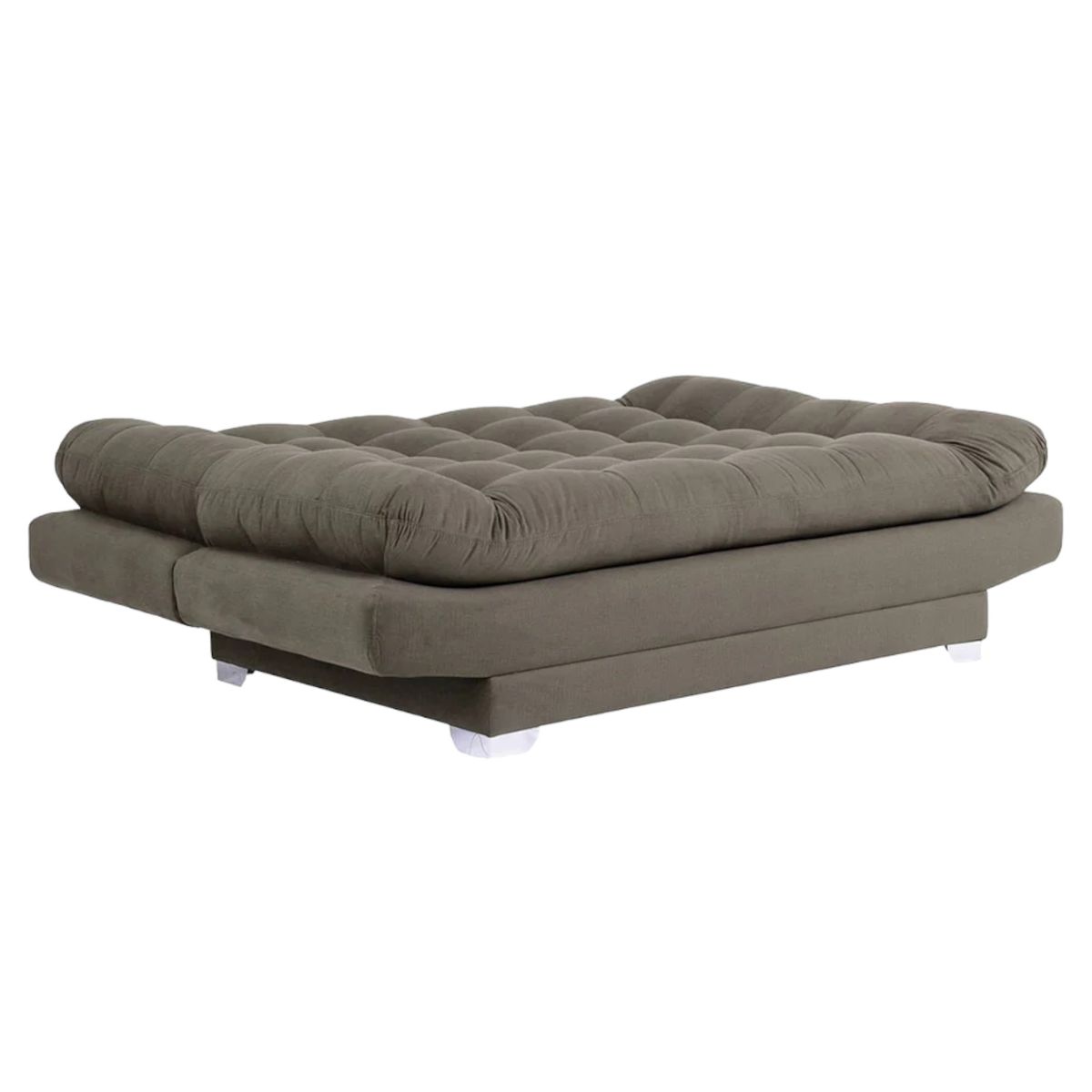 MUEBLES FIOTTI - Sofa Cama 3 Puestos Gris Poliester Palermo