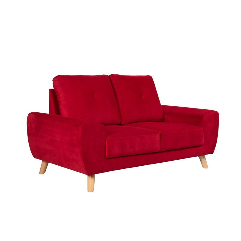 MUEBLES FIOTTI - Sofa 2 Puestos Rojo Dalian