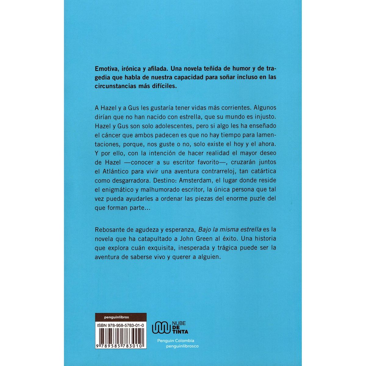 NUBE DE TINTA - Bajo La Misma Estrella. John Green