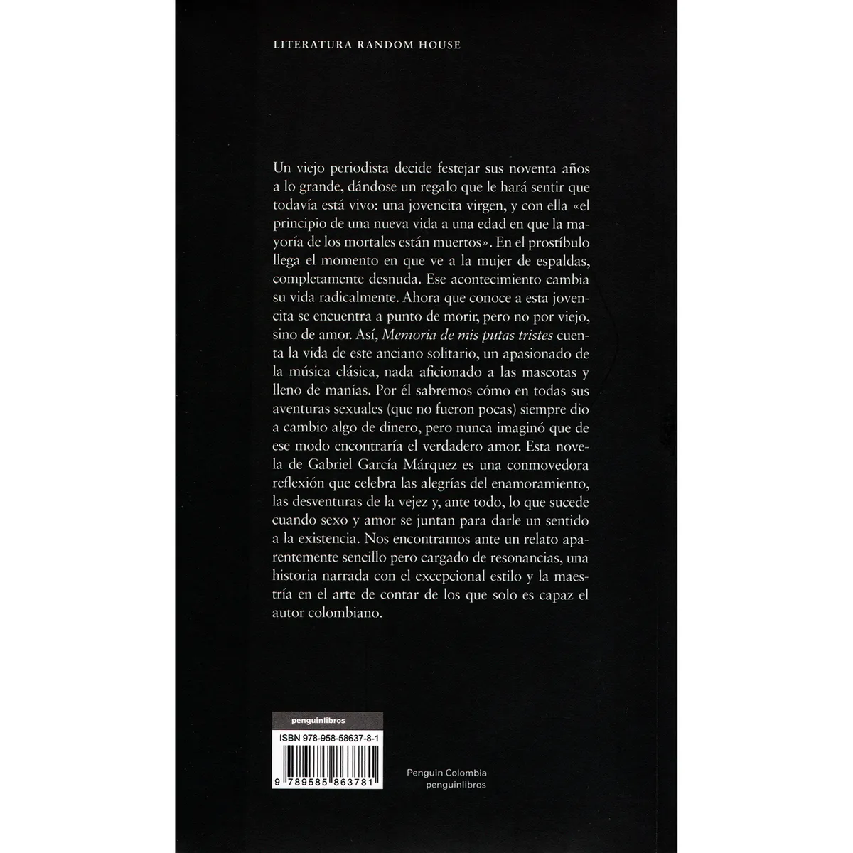 PENGUIN RANDOM HOUSE - Memorias De Mis Putas Tristes. Gabriel García Márquez