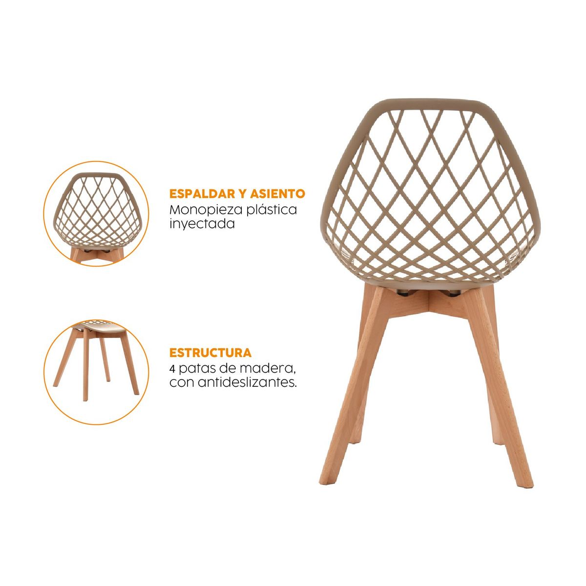 BONNO - Silla De Diseño Turia Arena Bonno