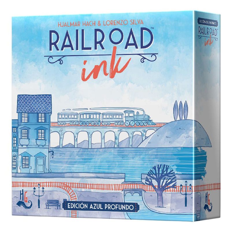 ASMODEE - Railroad Ink Edición Azul Profundo-Juego De Mesa Español