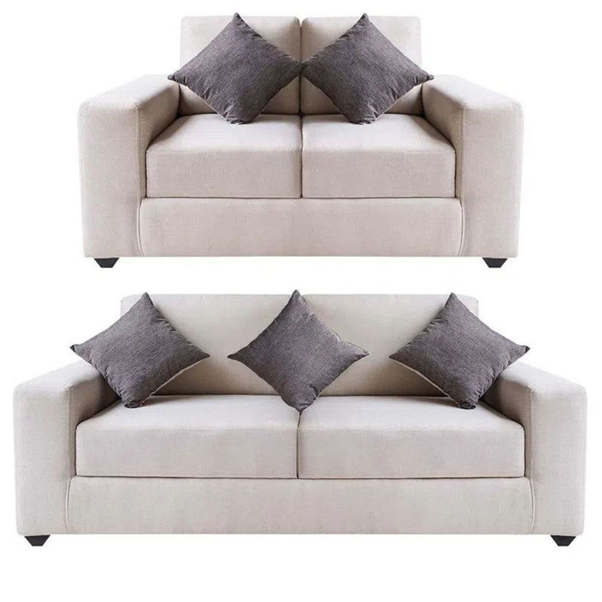 DELUXE FURNITURE - Juego de Sala 3-2 Puestos Vicente Blanco