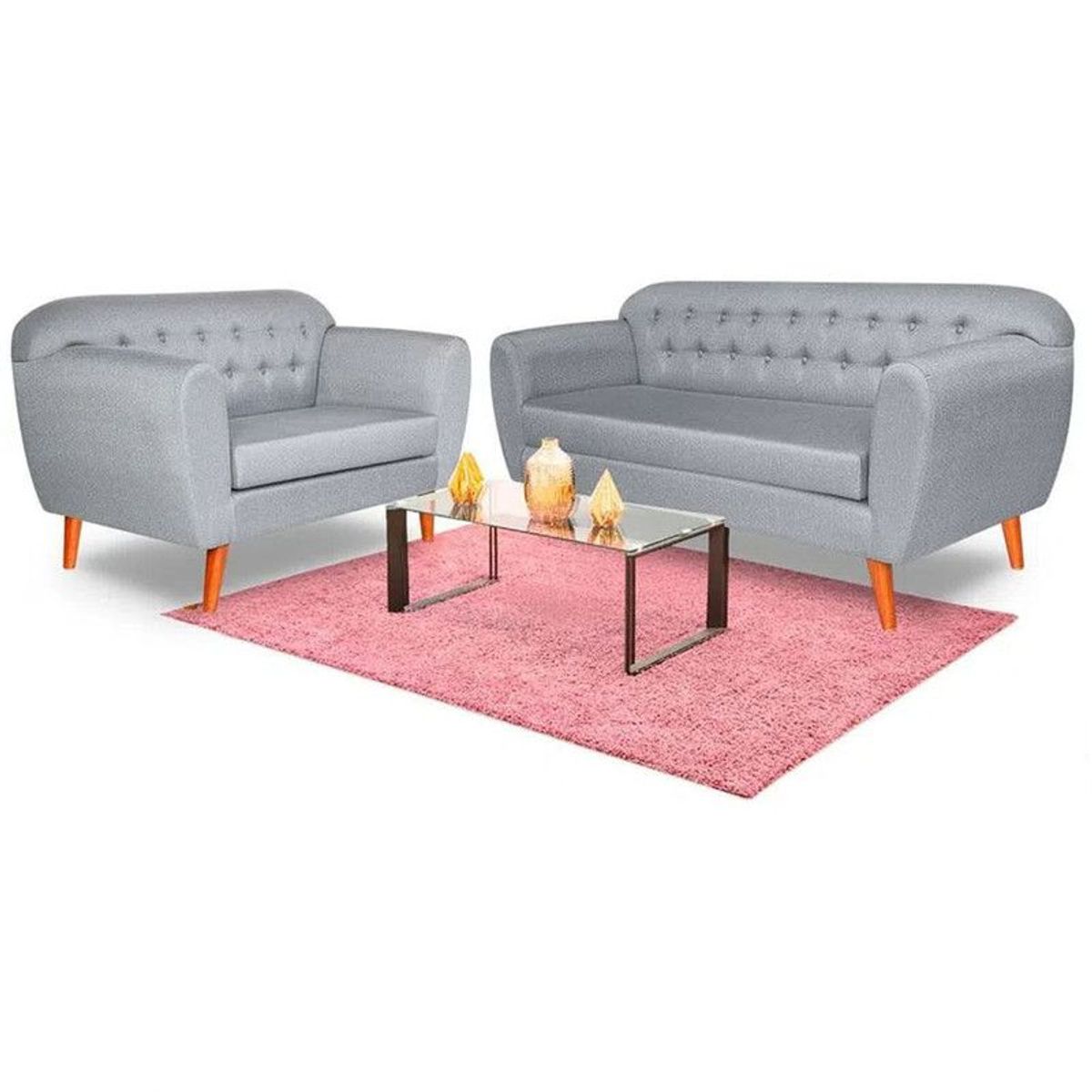 DELUXE FURNITURE - Juego de Sala Efrain  3-2 Puestos Microfibra
