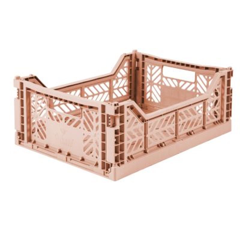 GENERICO - Caja Organizadora Mediana Aykasa Plegable y Apilable  40x30 cm MilkTea