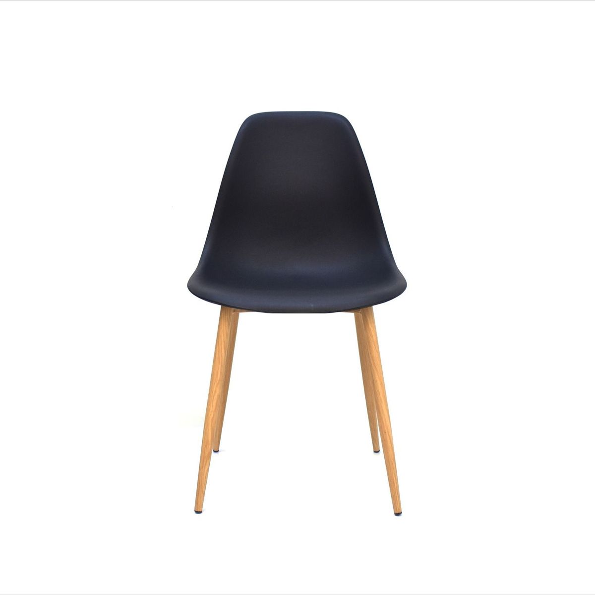 BONNO - Silla De Diseño Lotti Negro Estr Metal Bonno