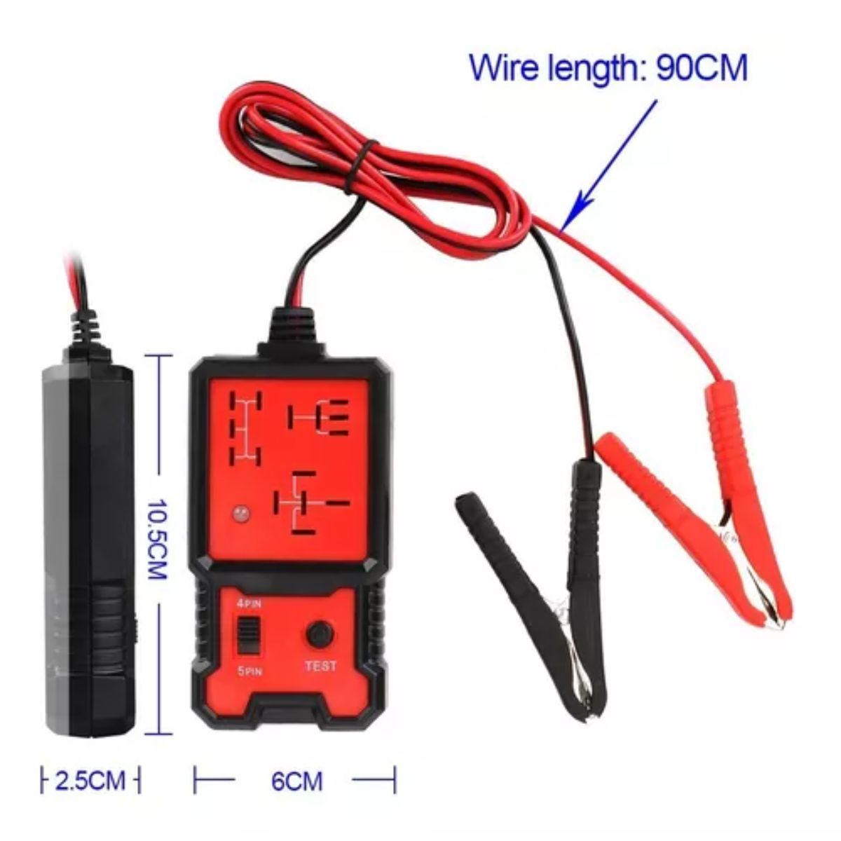 GENERICO - Probador de Relés 12V para 4 y 5 Pines Universal para Vehículos