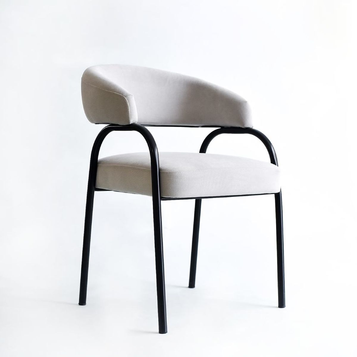 ENMADERA - Silla de Comedor Aret Metálica Color Plata