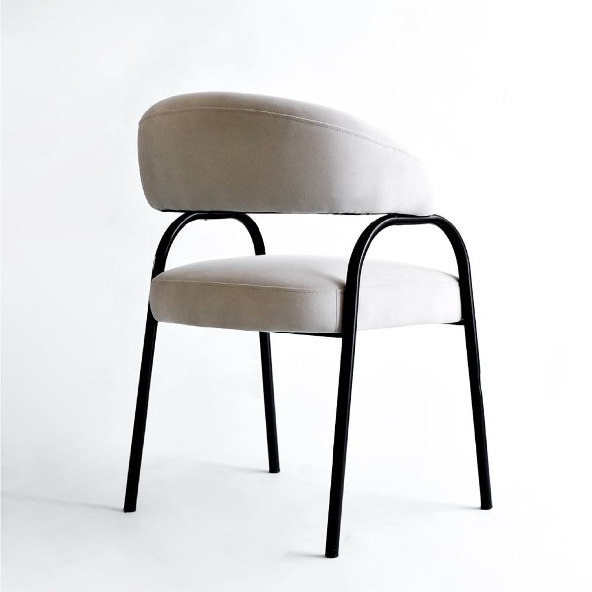 ENMADERA - Silla de Comedor Aret Metálica Color Plata