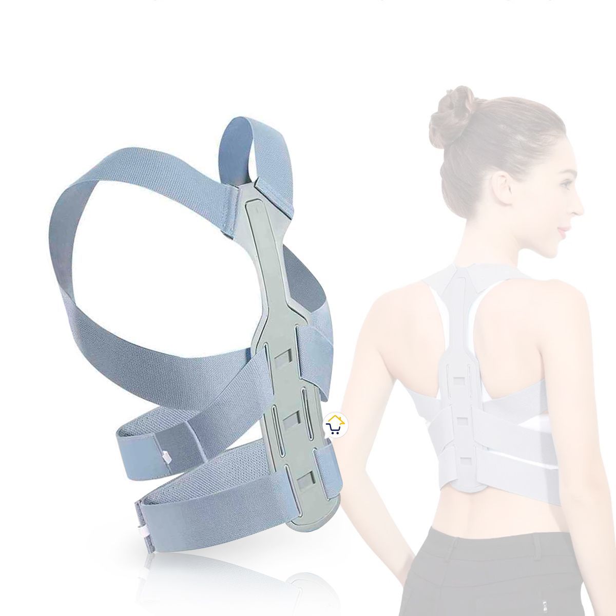 COMPRALOENCASA COM - Corrector de postura ajustable unisex cinturón de sujeción a08