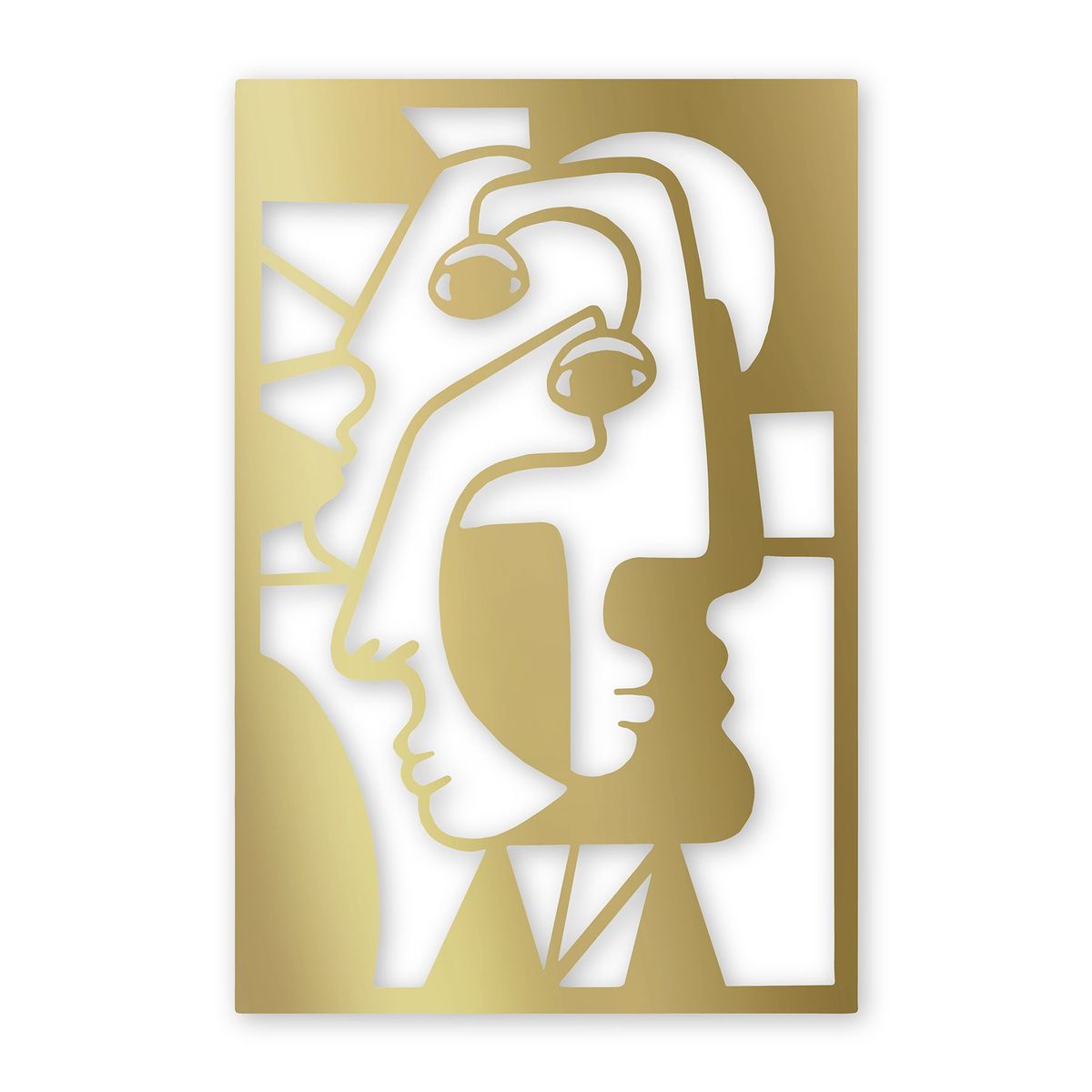 DE CASA - Calado Vertical Picasso - MDF - Dorado.