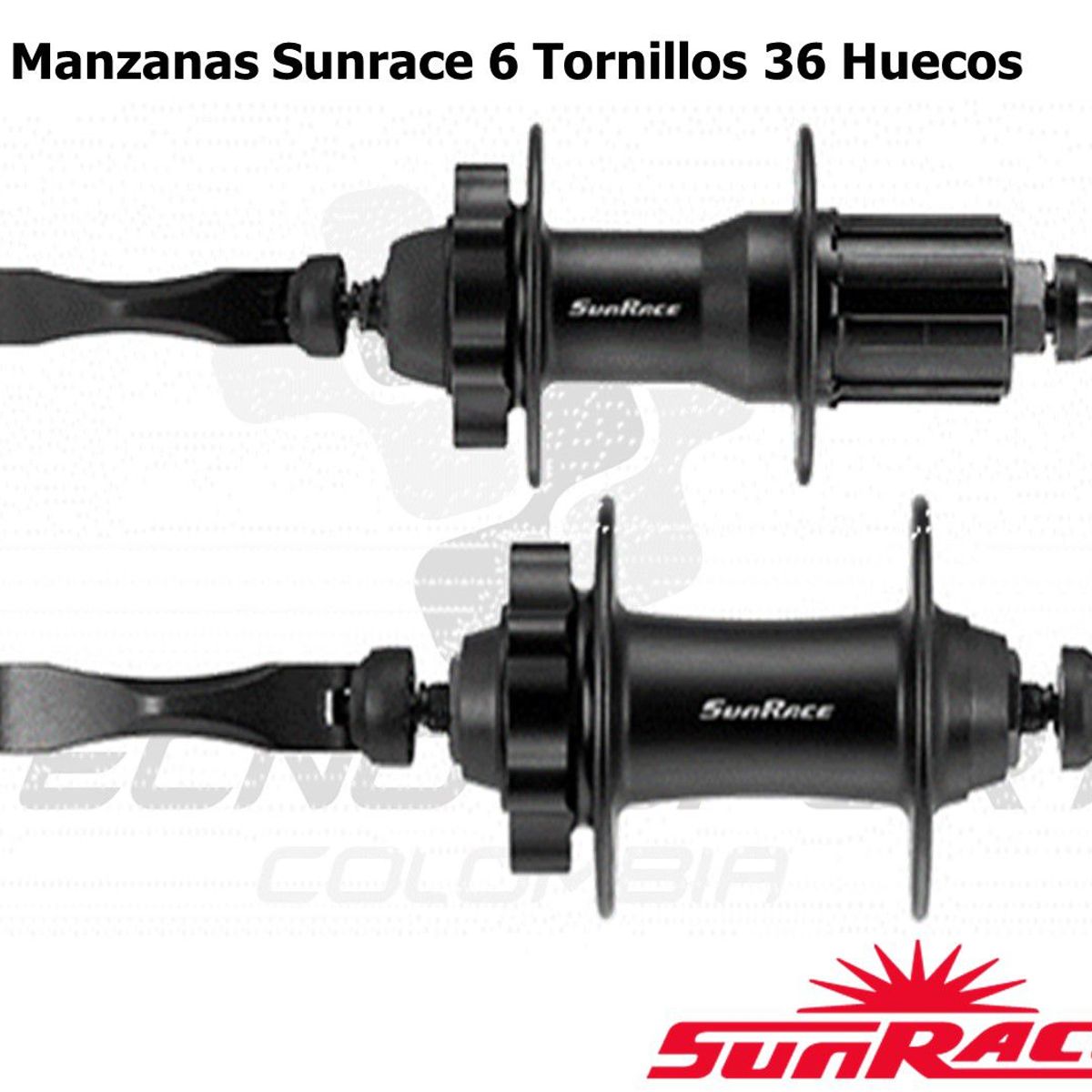 SUNRISE - Manzana Sunrace 8 / 9 / 10 / 11 V 36h Feno Disco 6 Tornillos