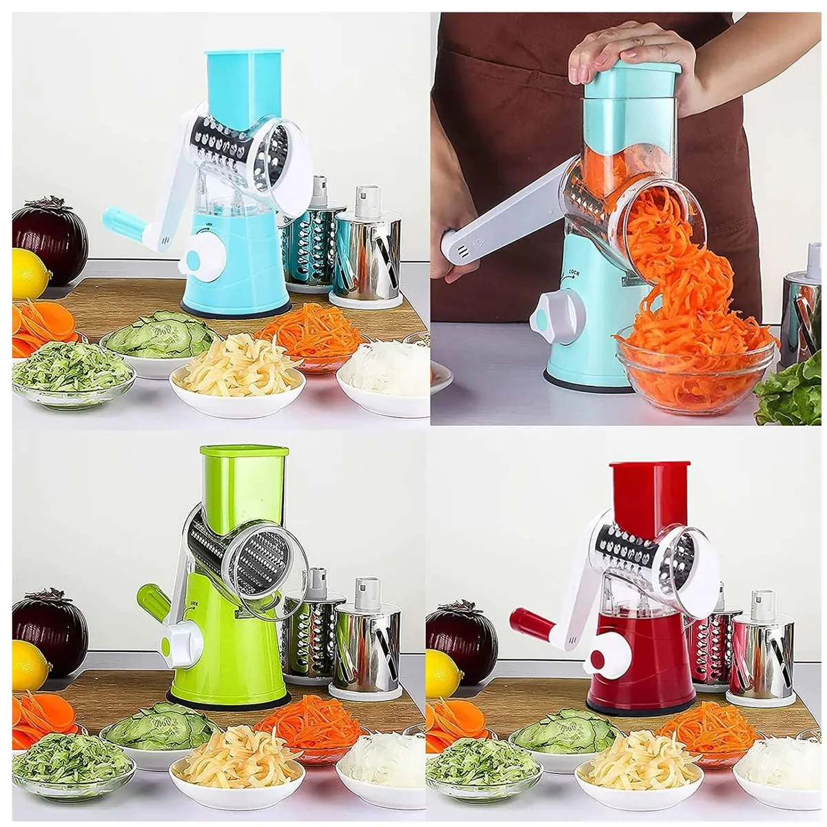 ONE PIXEL - Molino Cortador Rallador Picador Verduras Multifuncional