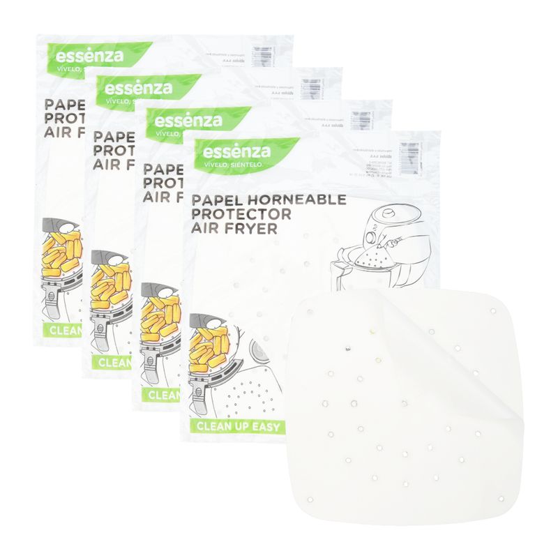 ESSENZA - Papel Pergamino Horneable para Freidora de Aire Set X 80 Unidades