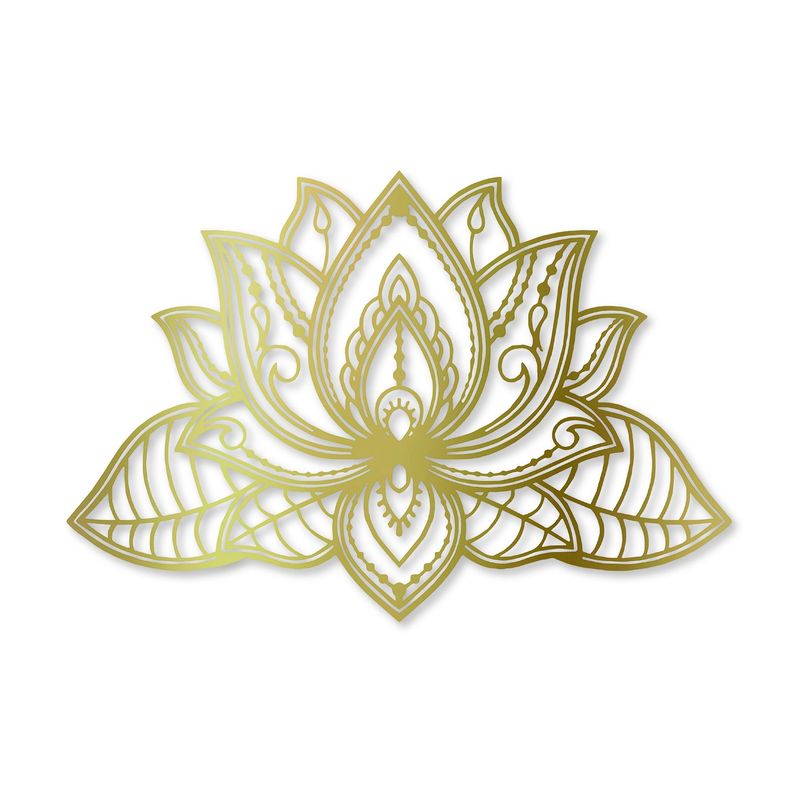 DE CASA - Calado Flor de Loto Cabecero - MDF - Dorado.