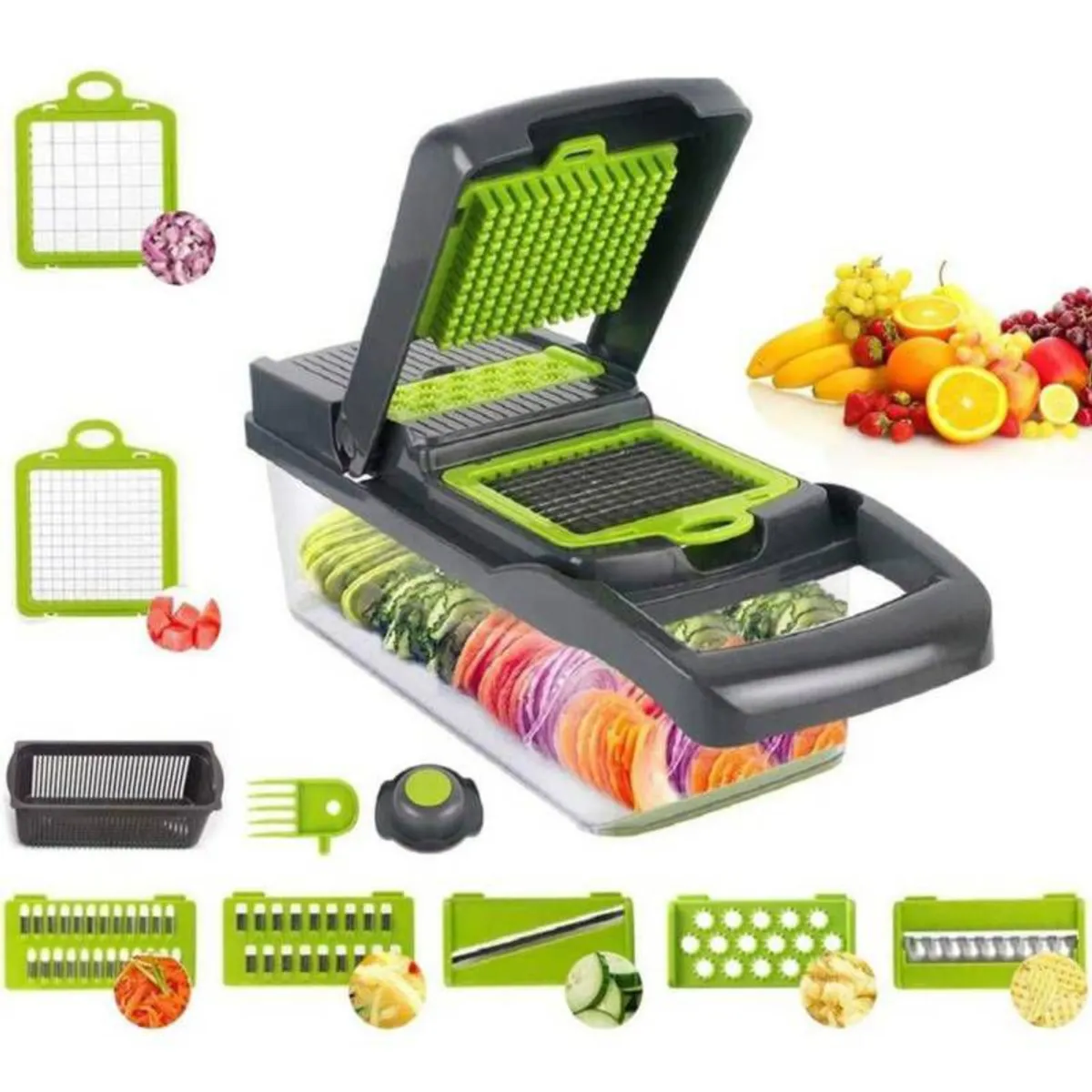 ONE PIXEL - Picador Multifuncional 8 en 1 De Verduras ONE PIXEL