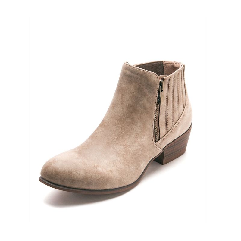 FRANKIE - Botines Frankie para Mujer sin Tacón en Beige