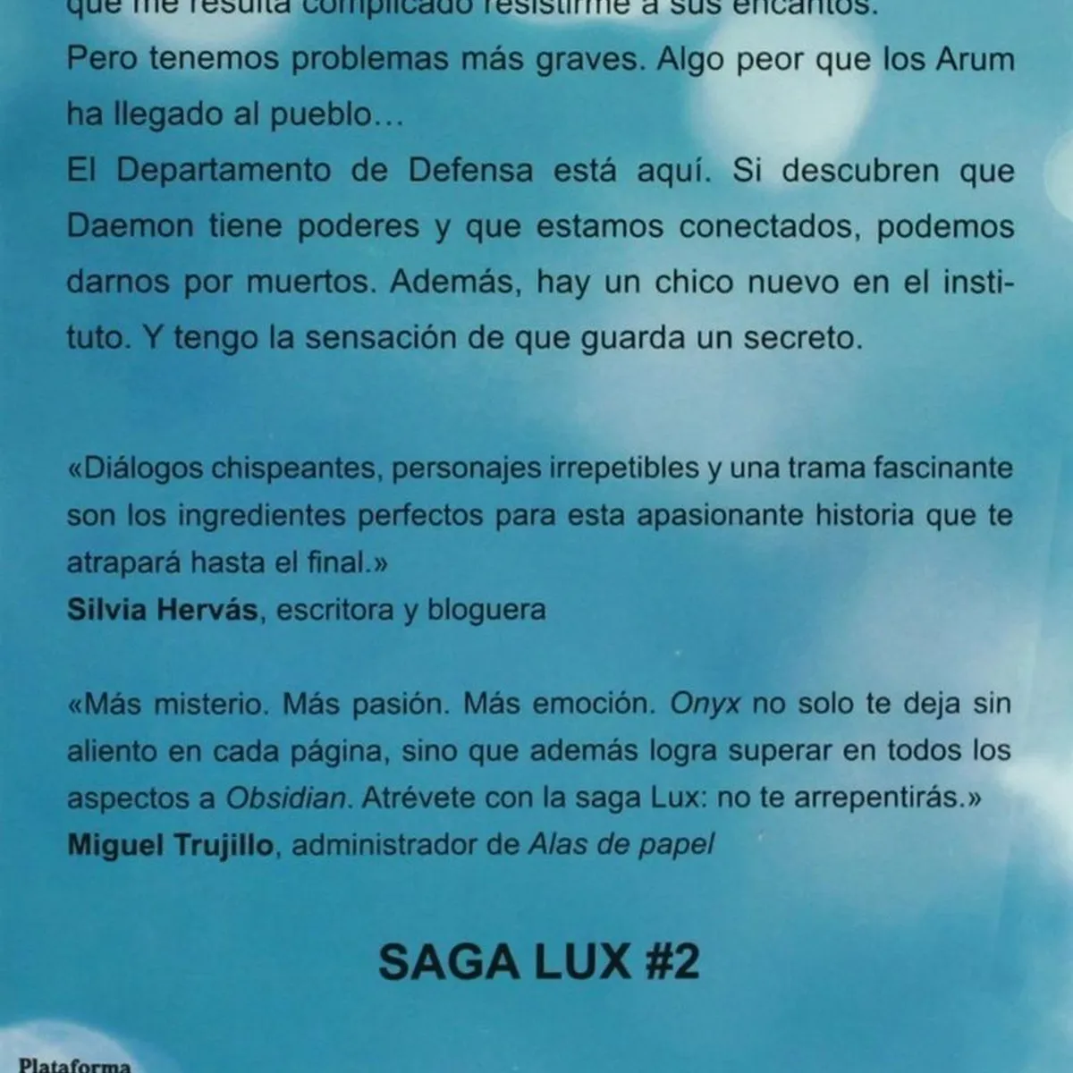 PLATAFORMA - Onyx: Saga Lux 2. Jennifer L. Armentrout