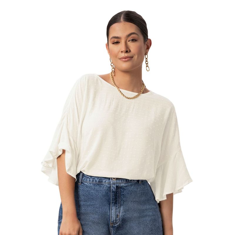 LEONISA - Leonisa Blusa manga corta con boleros y cuello alto