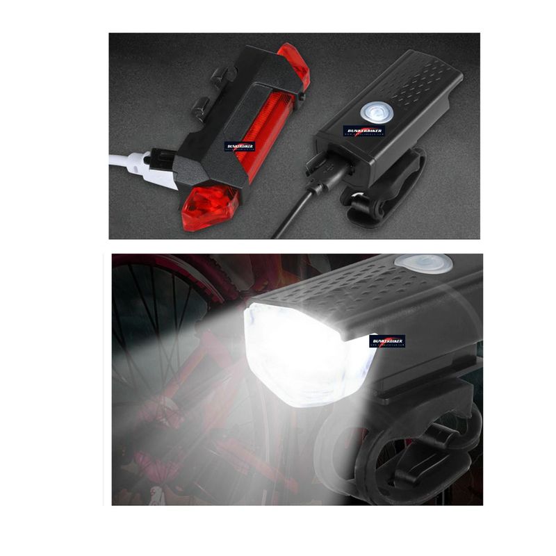 GENERICO - Juego De Linternas Led Para Bicicleta Recargables