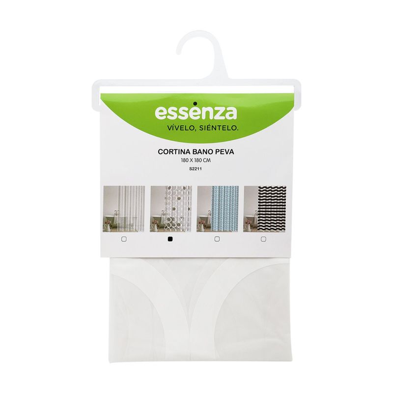 ESSENZA - Cortina de Baño Peva Circulos Gris 180x180cm ESSENZA
