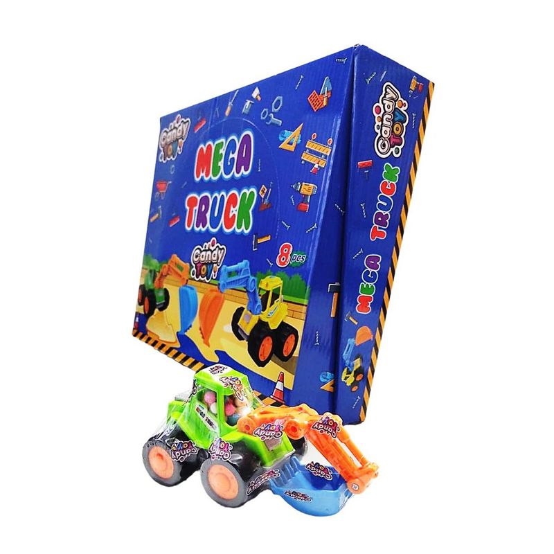 GENERICO - Candy Toy Mega Truck Excavadora  X 8 Uds