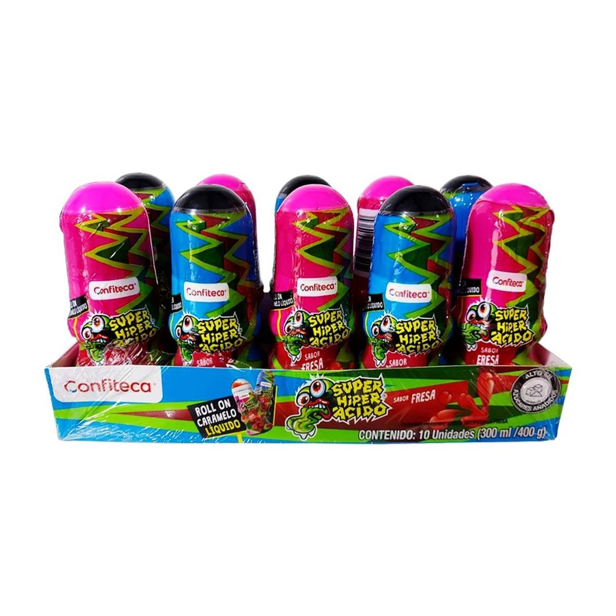 GENERICO - Dulces Caramelo Super Hiper Acido Roll On X 10 Uds.