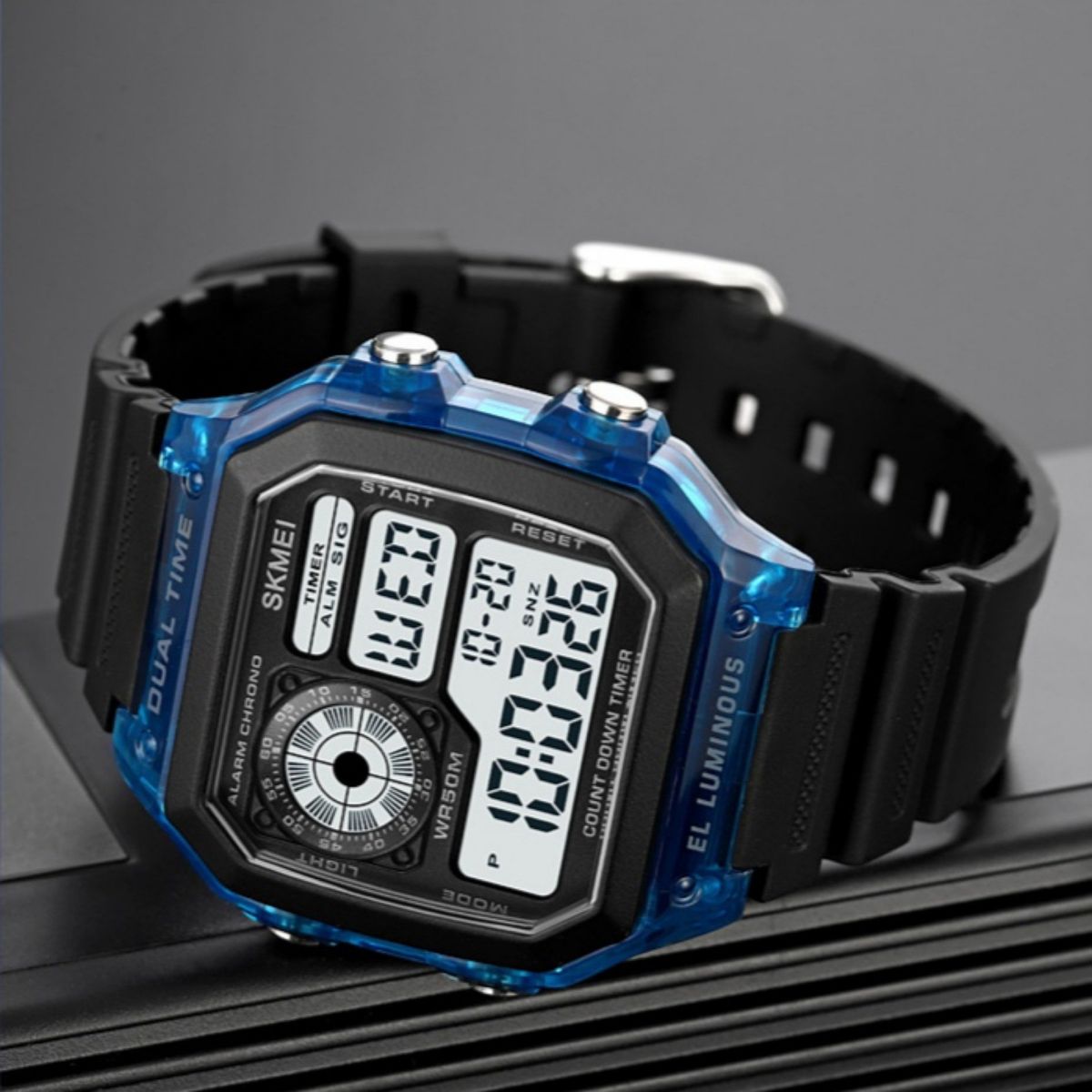 SKMEI - Reloj de Caballero Skmei Digital Original en resina y Caja Plastica