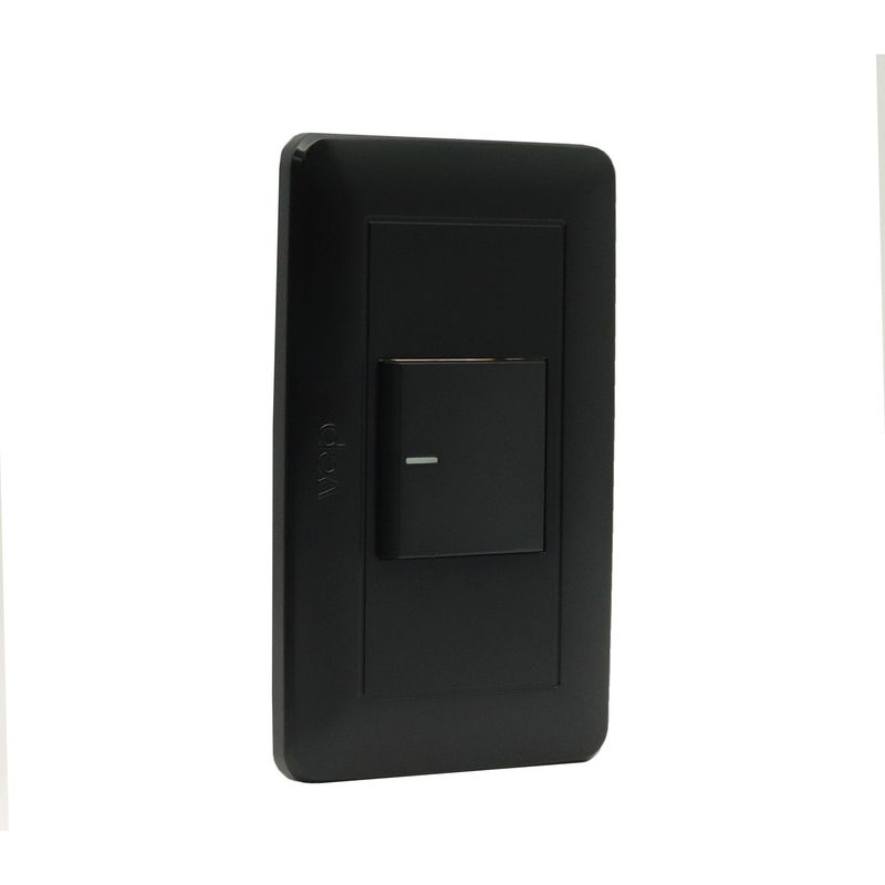 VCP - Interruptor Sencillo Conmutable Vcp Amanecer Negro Mate