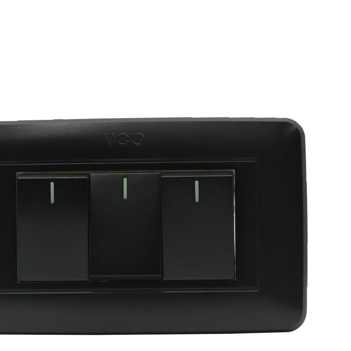 VCP - Interruptor Triple Conmutable Vcp Amanecer Negro Mate