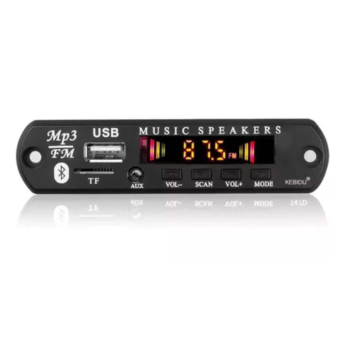 GENERICO - Decodificador Bluetooth Fm Mp3 Usb Tf Led Con Control Remoto