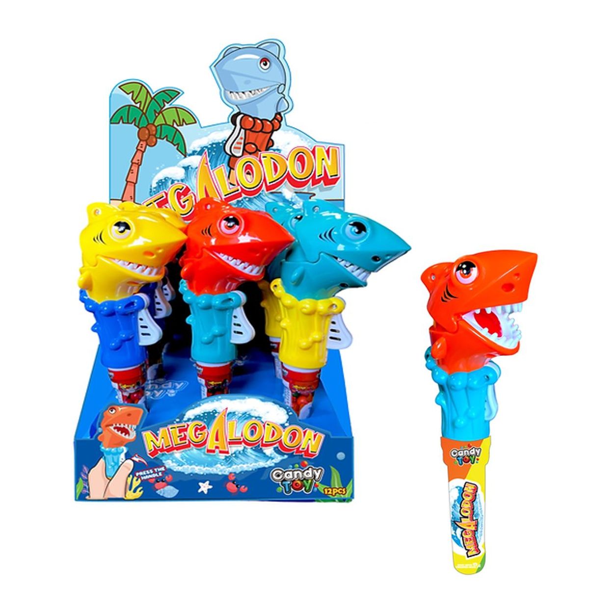 GENERICO - Dulces Con Juguete  Candy Toy Tiburón Megalodon X 12 Uds.