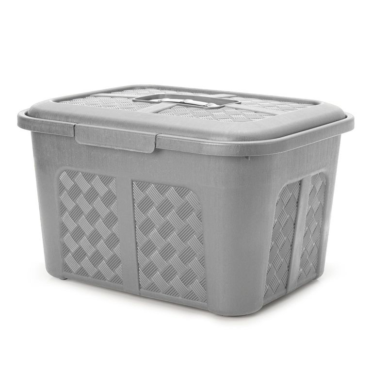 ENERGY PLUS - Cajonera plástica organizadora con tapa - cajas o canastas 15L Gris