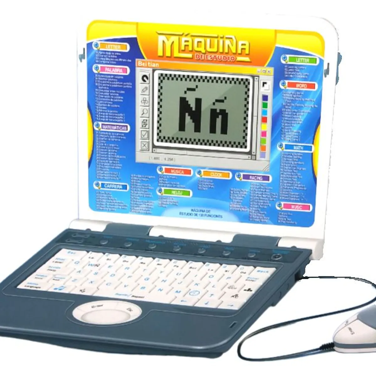 GENERICO - Computador Portátil Educativo En Ingles/español - AZUL