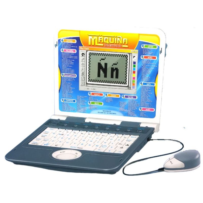 GENERICO - Computador Portátil Educativo En Ingles/español - AZUL