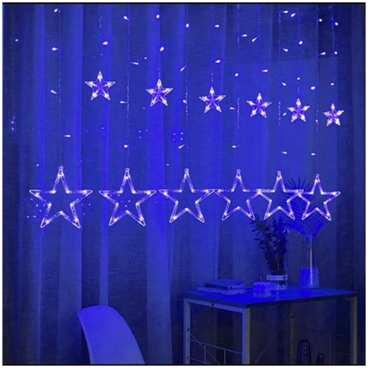 MULTIPLACE COLOMBIA - Luces de navidad decorativas con figuras de estrellas