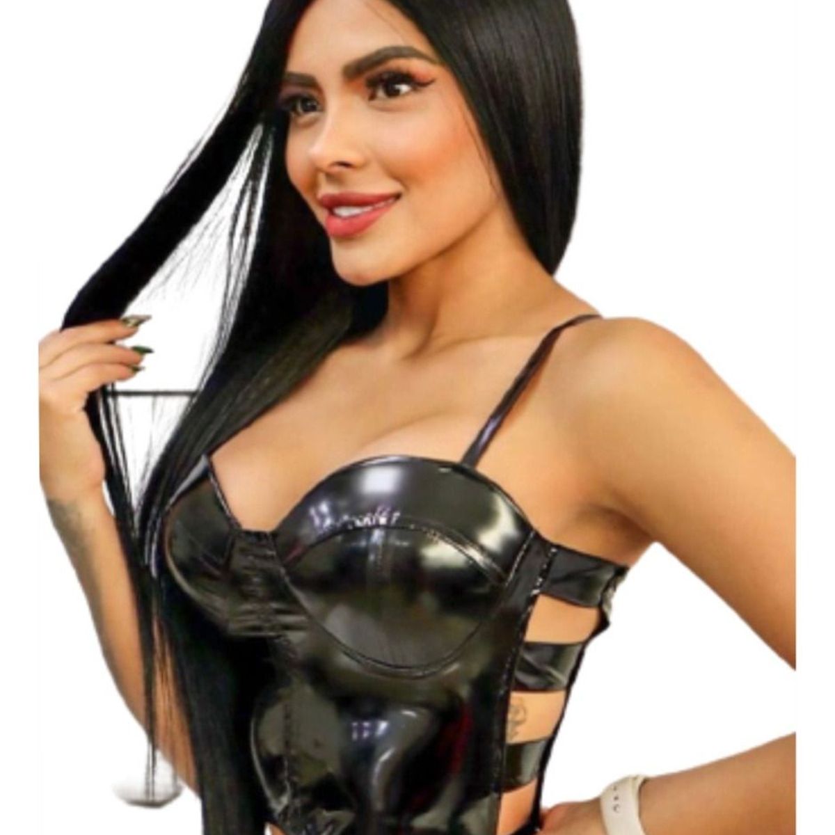 RAINBOW MODA - Corset Para Mujer Corto Blusa Crop Dama Cropped