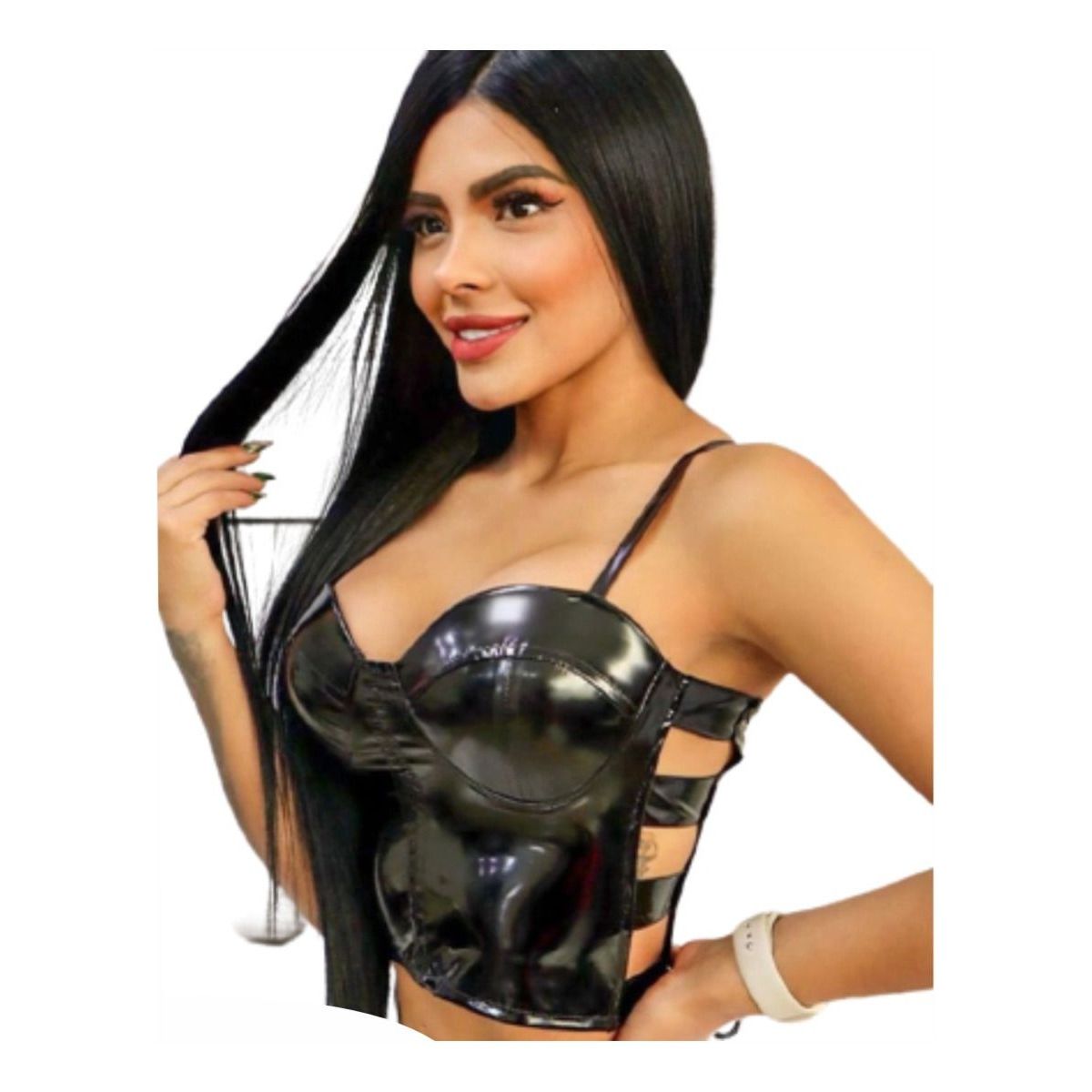 RAINBOW MODA - Corset Para Mujer Corto Blusa Crop Dama Cropped