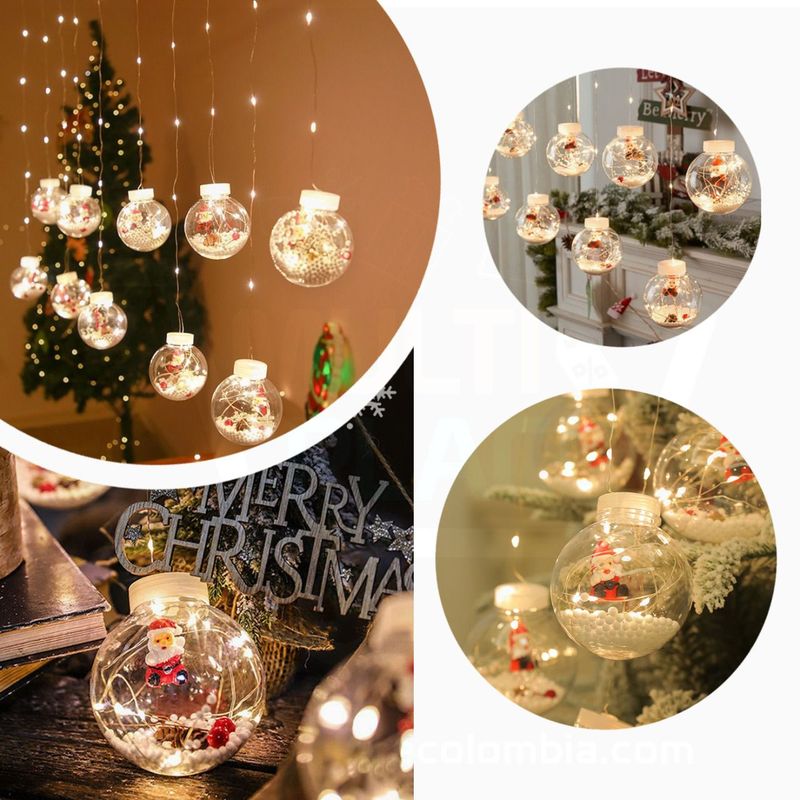 MULTIPLACE COLOMBIA - Luces de navidad decorativas con figuras de papa Noel