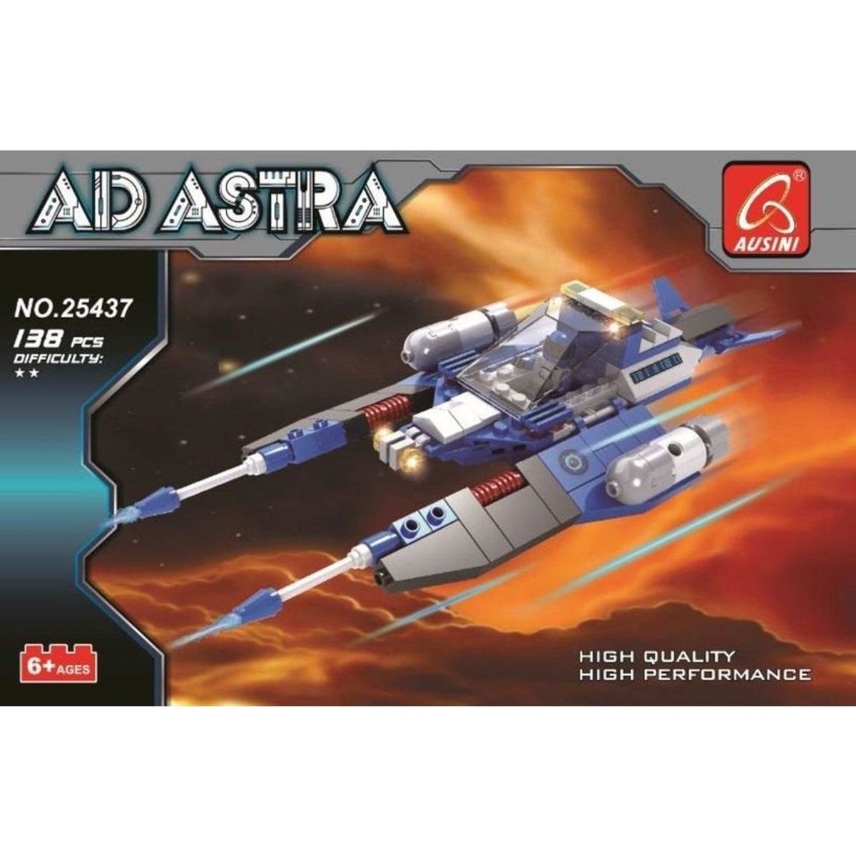 AUSINI TOYS - Arma todo tipo lego nave espacial, 138 fichas juguete