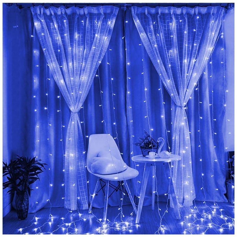 MULTIPLACE COLOMBIA - Cortina de Luces de navidad decorativas para interiores 600X200 CM