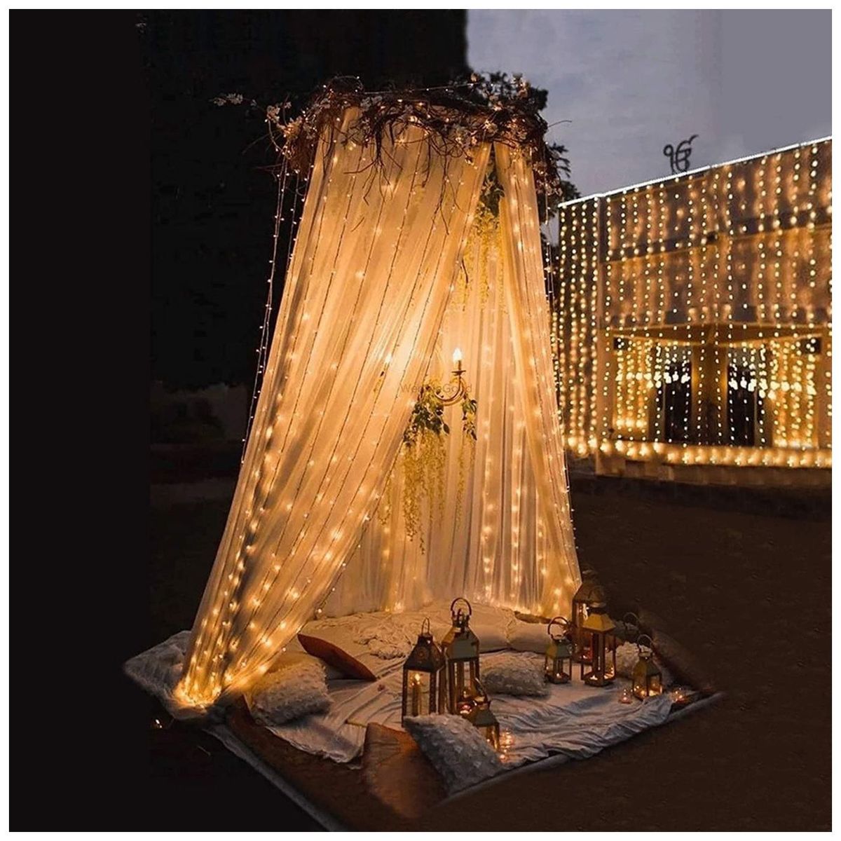 MULTIPLACE COLOMBIA - Cortina de Luces de navidad decorativas para Exteriores 300X300 CM