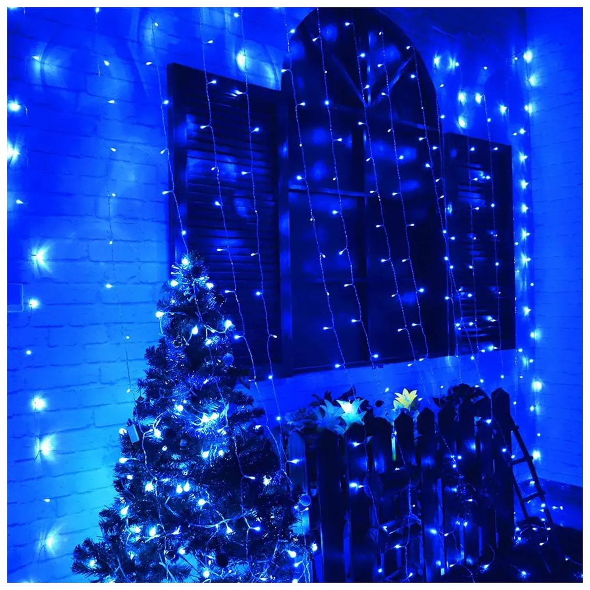 MULTIPLACE COLOMBIA - Cortina de Luces de navidad decorativas para Exteriores 300X300 CM